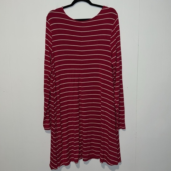Old Navy Long Sleeve Knee Length Striped Fit & Flare Dress F4 - Picture 2 of 4